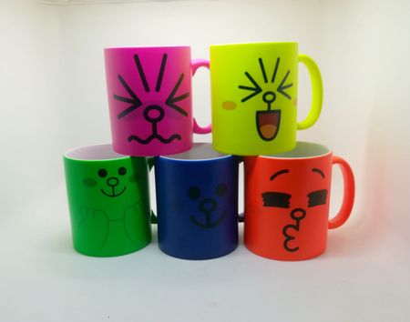 Fluorescent sublimation mug