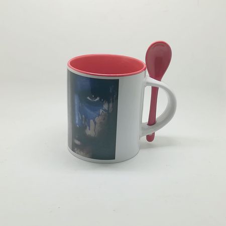Sublimation Mug with Spoon Red