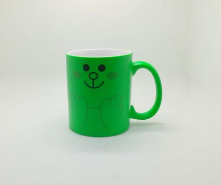 Fluorescent sublimation mug green