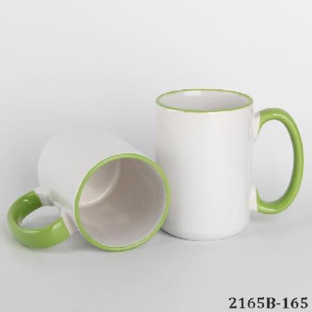 15oz Rim&Handle Color Sublimation Mug Green