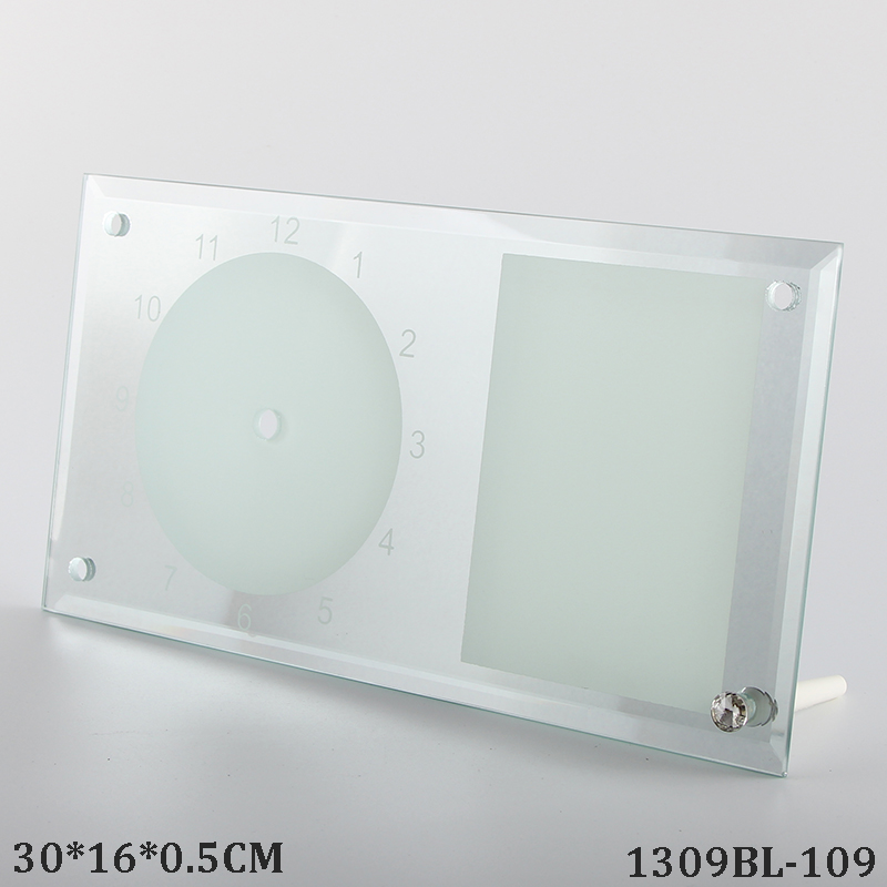 Sublimation Glass Clock Photo