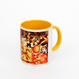 11 oz handle & inside yellow sublimation mug