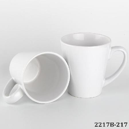 Small Conical White Ceramic Sublimation Mug